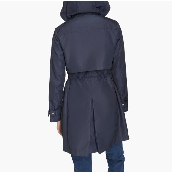 NEW COLE HAAN Rain Trench Coat in Indigo for women 825 7m3 - Picture 5 of 8